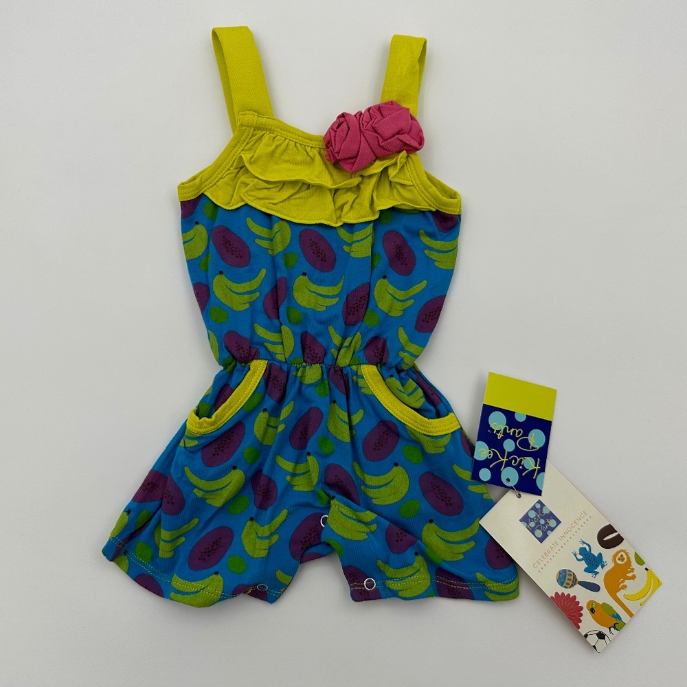 New Kickee Pants Brazil Tropical Fruit Romper